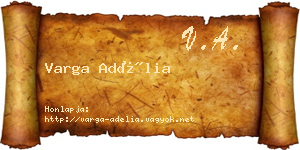 Varga Adélia névjegykártya