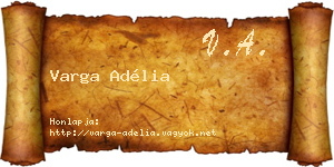 Varga Adélia névjegykártya
